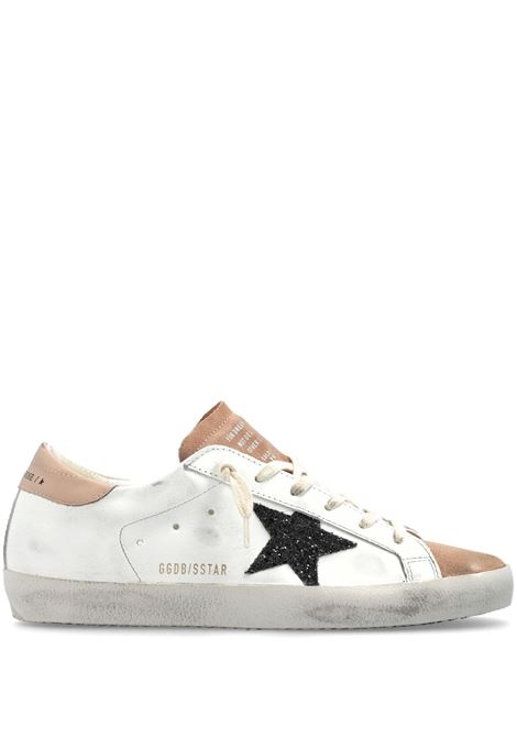 White, beige and black Super-star leather sneakers Golden goose - women